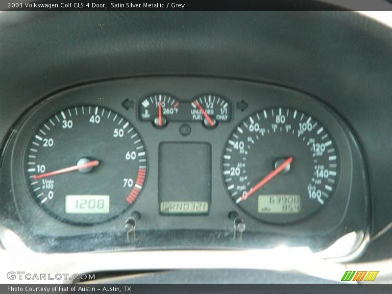 Satin Silver Metallic / Grey 2001 Volkswagen Golf GLS 4 Door