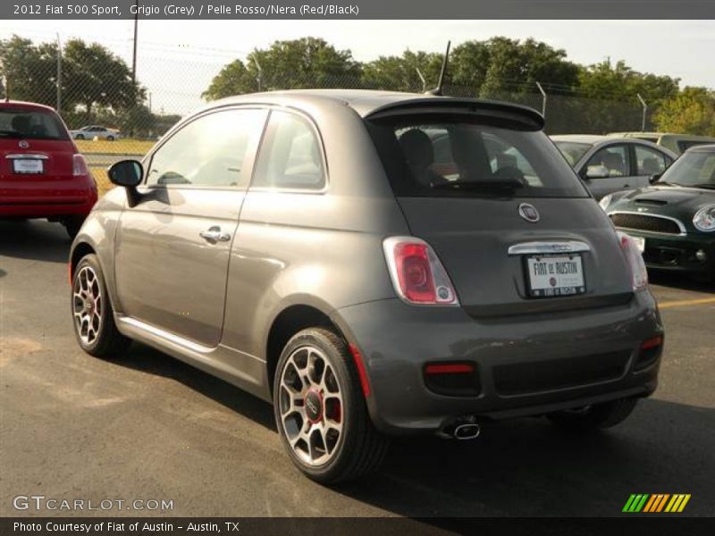 Grigio (Grey) / Pelle Rosso/Nera (Red/Black) 2012 Fiat 500 Sport