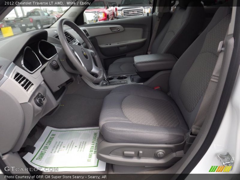 White / Ebony 2012 Chevrolet Traverse LT AWD