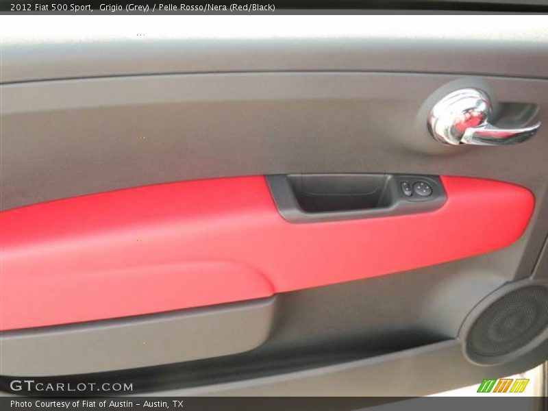 Grigio (Grey) / Pelle Rosso/Nera (Red/Black) 2012 Fiat 500 Sport