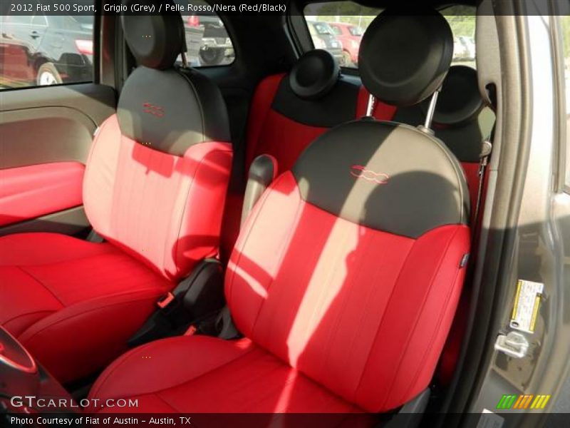 Grigio (Grey) / Pelle Rosso/Nera (Red/Black) 2012 Fiat 500 Sport