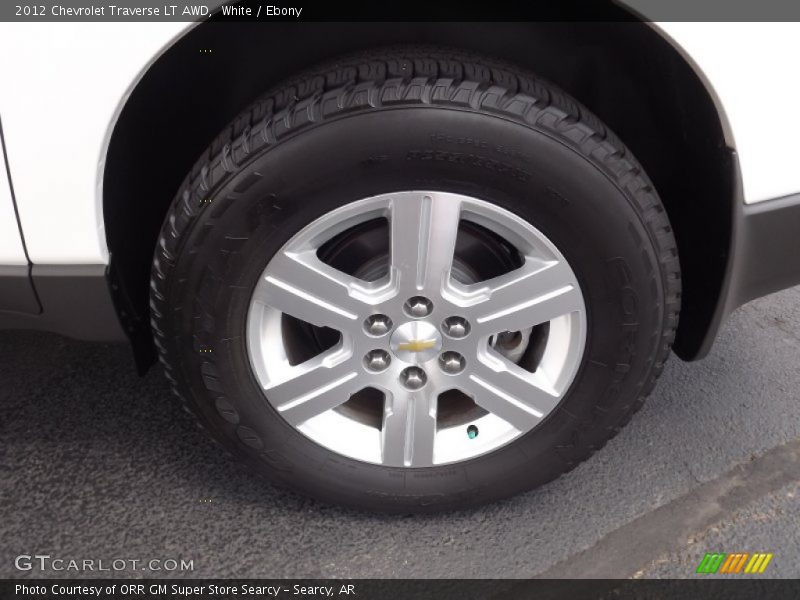 White / Ebony 2012 Chevrolet Traverse LT AWD