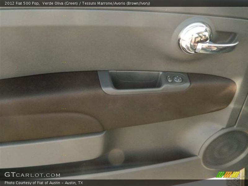 Verde Oliva (Green) / Tessuto Marrone/Avorio (Brown/Ivory) 2012 Fiat 500 Pop