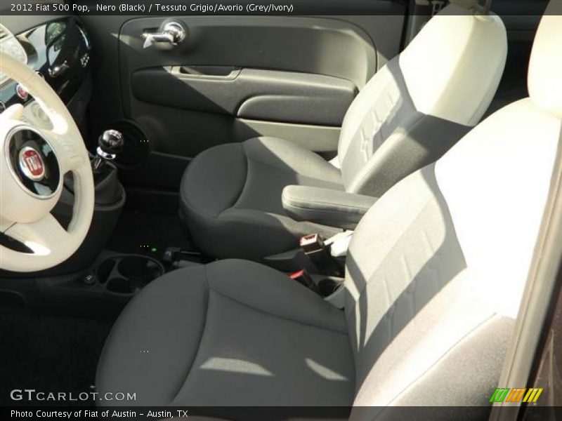 Nero (Black) / Tessuto Grigio/Avorio (Grey/Ivory) 2012 Fiat 500 Pop