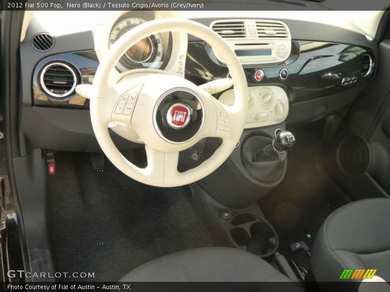 Nero (Black) / Tessuto Grigio/Avorio (Grey/Ivory) 2012 Fiat 500 Pop