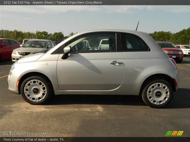 Argento (Silver) / Tessuto Grigio/Nero (Grey/Black) 2012 Fiat 500 Pop