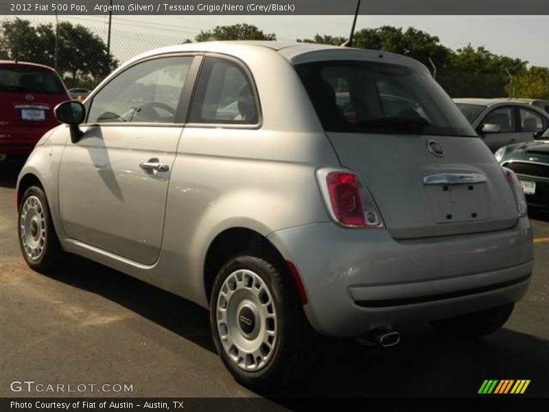 Argento (Silver) / Tessuto Grigio/Nero (Grey/Black) 2012 Fiat 500 Pop