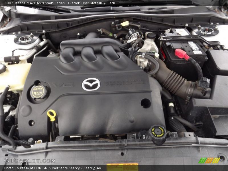 Glacier Silver Metallic / Black 2007 Mazda MAZDA6 s Sport Sedan