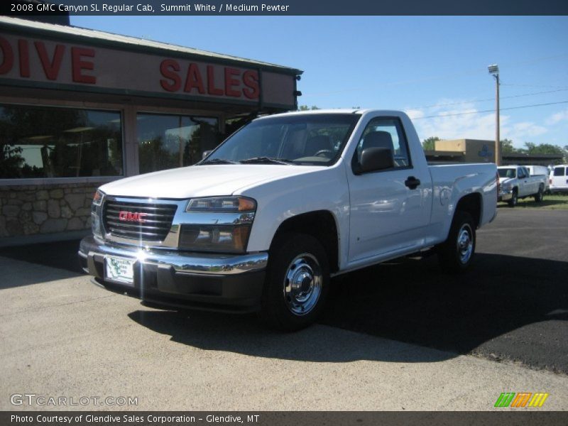 Summit White / Medium Pewter 2008 GMC Canyon SL Regular Cab