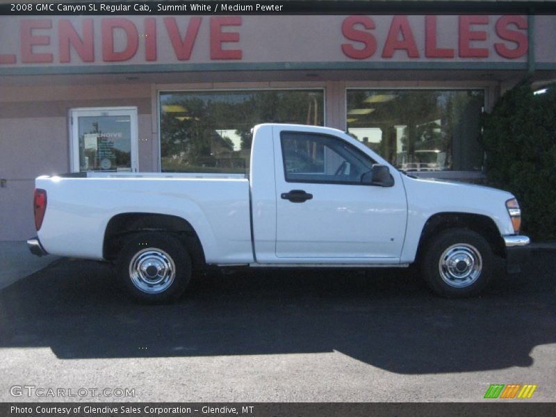 Summit White / Medium Pewter 2008 GMC Canyon SL Regular Cab