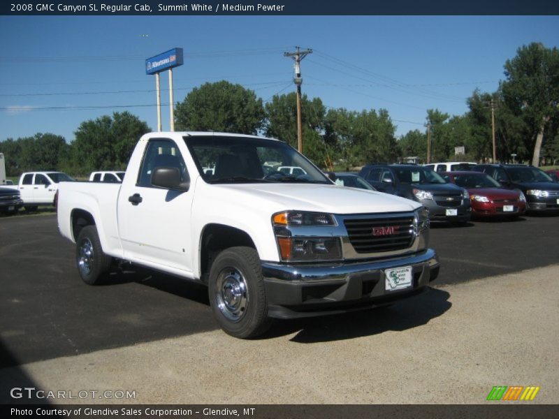 Summit White / Medium Pewter 2008 GMC Canyon SL Regular Cab