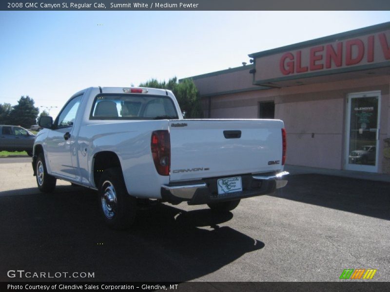 Summit White / Medium Pewter 2008 GMC Canyon SL Regular Cab