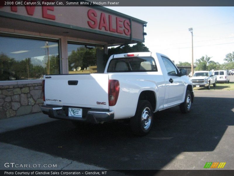 Summit White / Medium Pewter 2008 GMC Canyon SL Regular Cab
