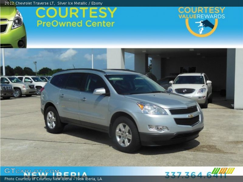 Silver Ice Metallic / Ebony 2012 Chevrolet Traverse LT