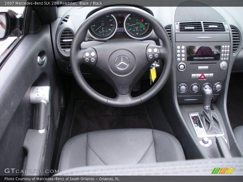 Black / Black 2007 Mercedes-Benz SLK 280 Roadster