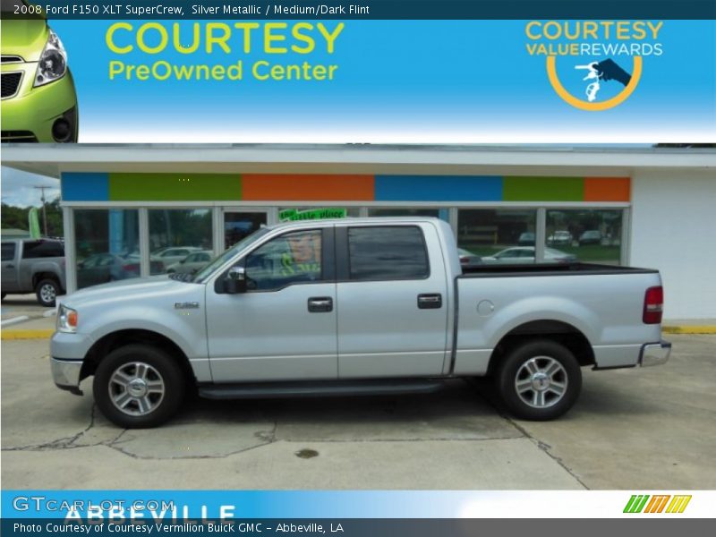 Silver Metallic / Medium/Dark Flint 2008 Ford F150 XLT SuperCrew