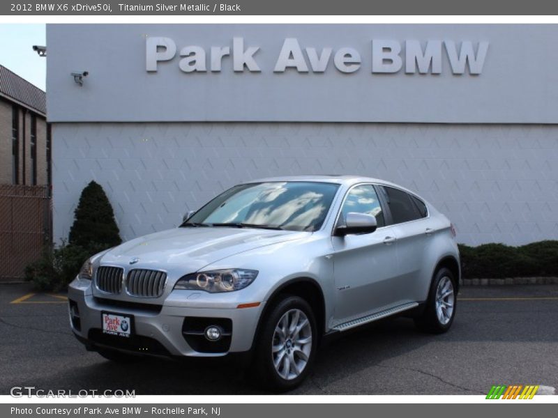 Titanium Silver Metallic / Black 2012 BMW X6 xDrive50i