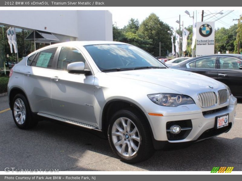 Titanium Silver Metallic / Black 2012 BMW X6 xDrive50i
