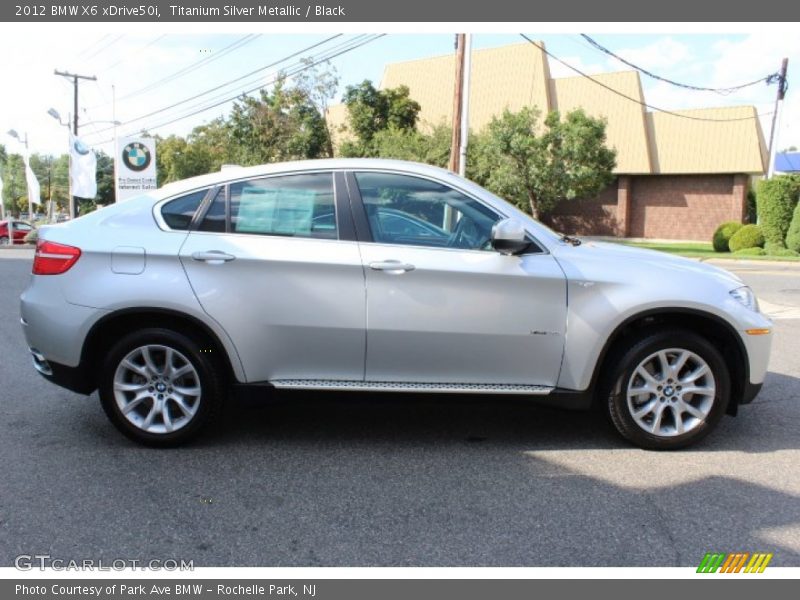 Titanium Silver Metallic / Black 2012 BMW X6 xDrive50i