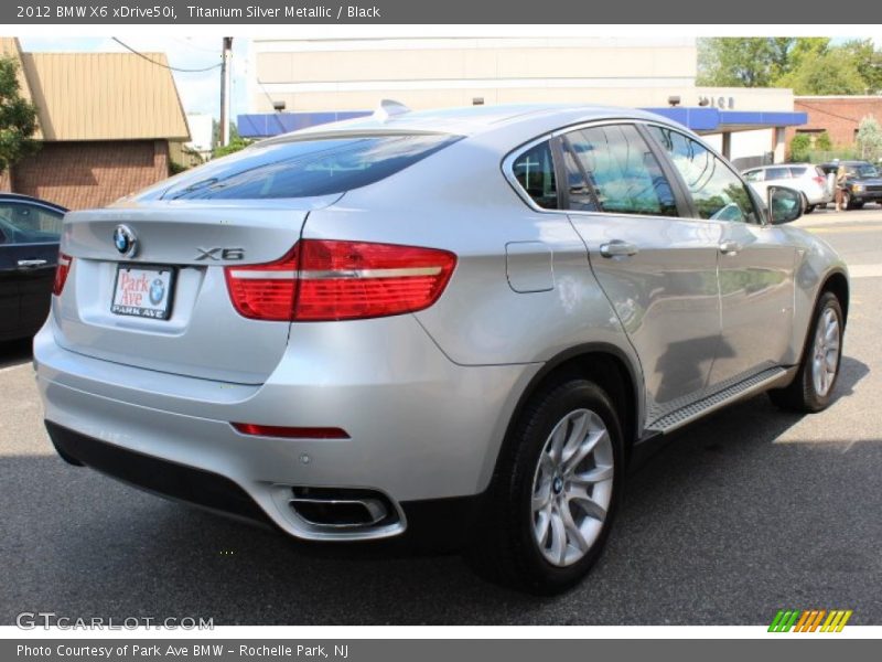 Titanium Silver Metallic / Black 2012 BMW X6 xDrive50i