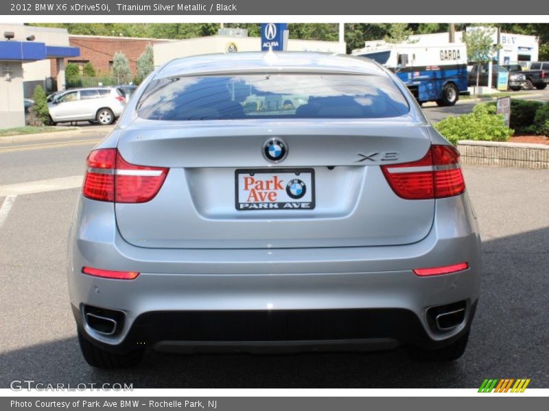 Titanium Silver Metallic / Black 2012 BMW X6 xDrive50i
