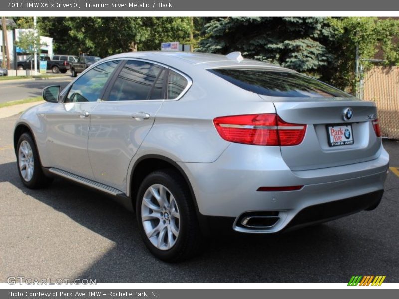 Titanium Silver Metallic / Black 2012 BMW X6 xDrive50i