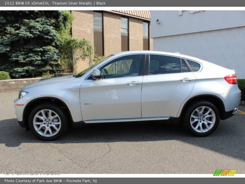 Titanium Silver Metallic / Black 2012 BMW X6 xDrive50i