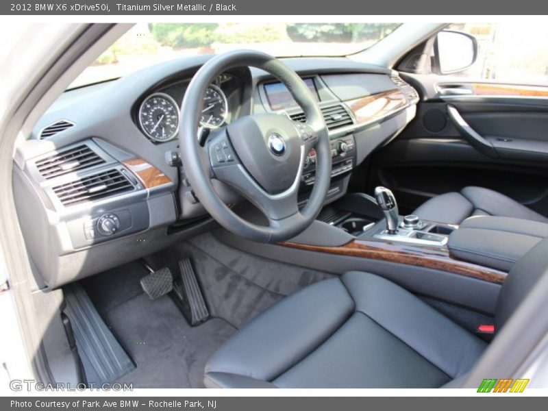 Titanium Silver Metallic / Black 2012 BMW X6 xDrive50i