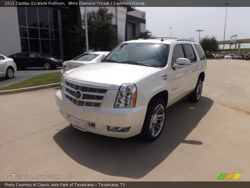 White Diamond Tricoat / Cashmere/Cocoa 2013 Cadillac Escalade Premium