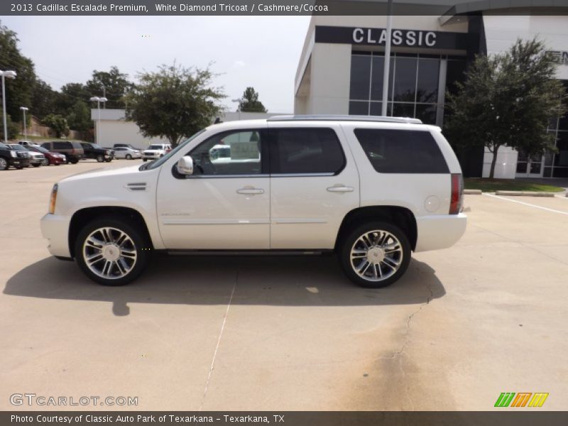 White Diamond Tricoat / Cashmere/Cocoa 2013 Cadillac Escalade Premium