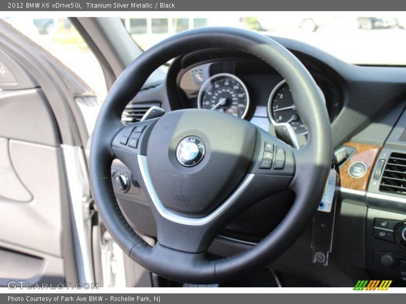 Titanium Silver Metallic / Black 2012 BMW X6 xDrive50i