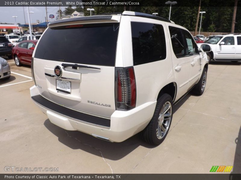 White Diamond Tricoat / Cashmere/Cocoa 2013 Cadillac Escalade Premium