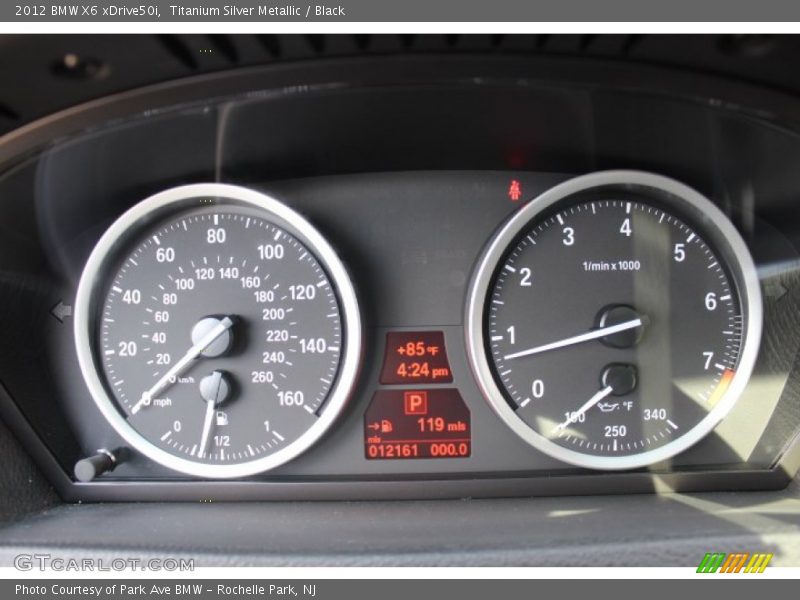 Titanium Silver Metallic / Black 2012 BMW X6 xDrive50i