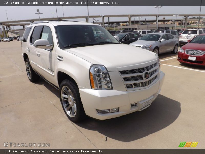 White Diamond Tricoat / Cashmere/Cocoa 2013 Cadillac Escalade Premium