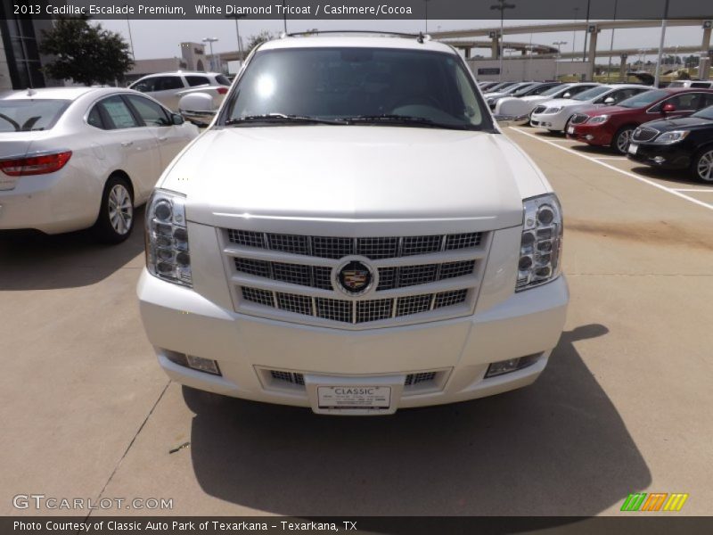 White Diamond Tricoat / Cashmere/Cocoa 2013 Cadillac Escalade Premium