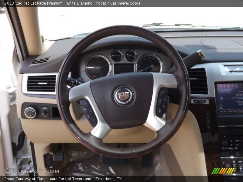 White Diamond Tricoat / Cashmere/Cocoa 2013 Cadillac Escalade Premium