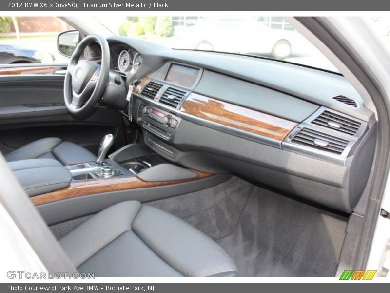 Titanium Silver Metallic / Black 2012 BMW X6 xDrive50i
