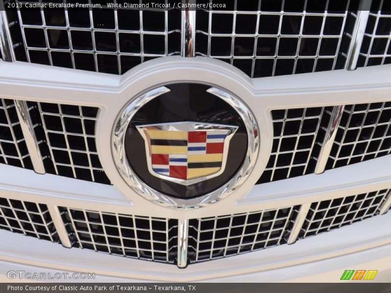 White Diamond Tricoat / Cashmere/Cocoa 2013 Cadillac Escalade Premium