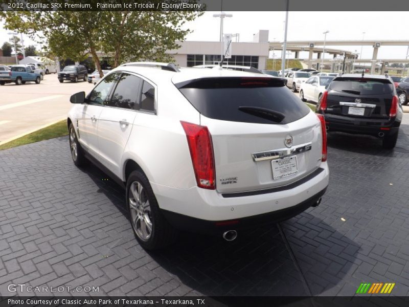Platinum Ice Tricoat / Ebony/Ebony 2012 Cadillac SRX Premium