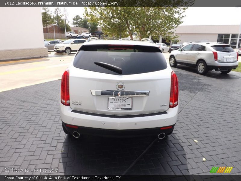 Platinum Ice Tricoat / Ebony/Ebony 2012 Cadillac SRX Premium