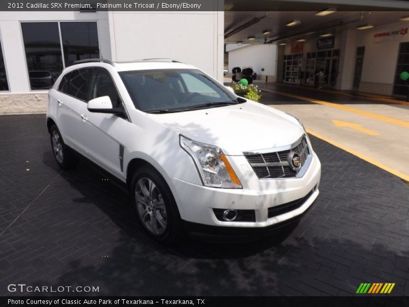 Platinum Ice Tricoat / Ebony/Ebony 2012 Cadillac SRX Premium