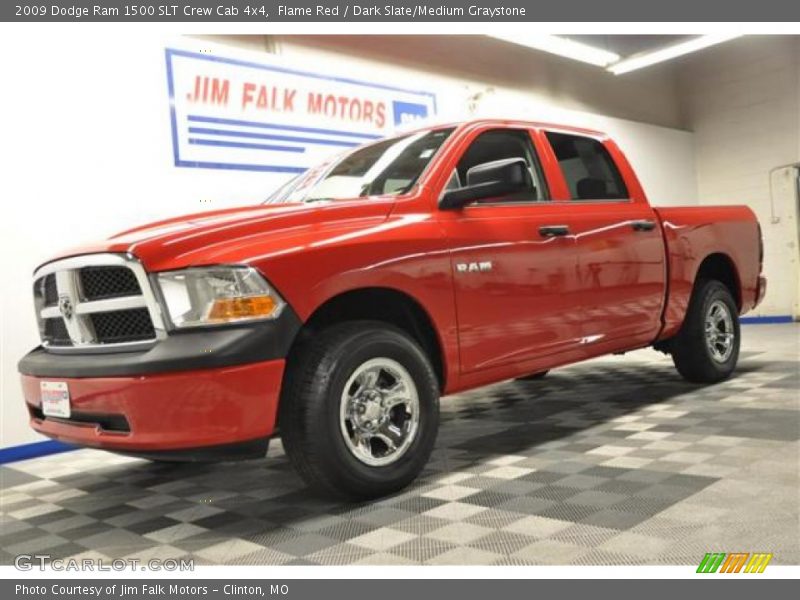 Flame Red / Dark Slate/Medium Graystone 2009 Dodge Ram 1500 SLT Crew Cab 4x4