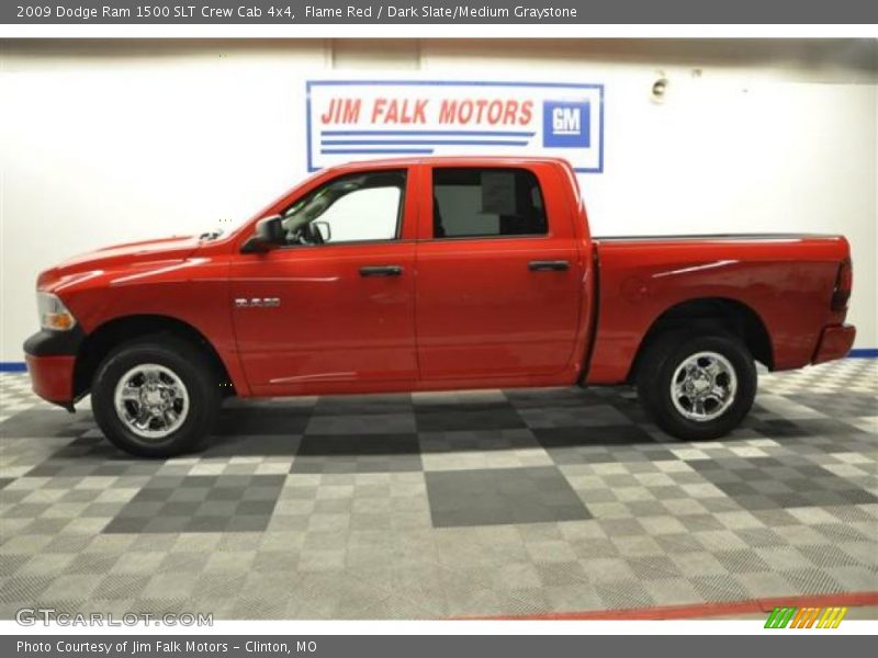 Flame Red / Dark Slate/Medium Graystone 2009 Dodge Ram 1500 SLT Crew Cab 4x4
