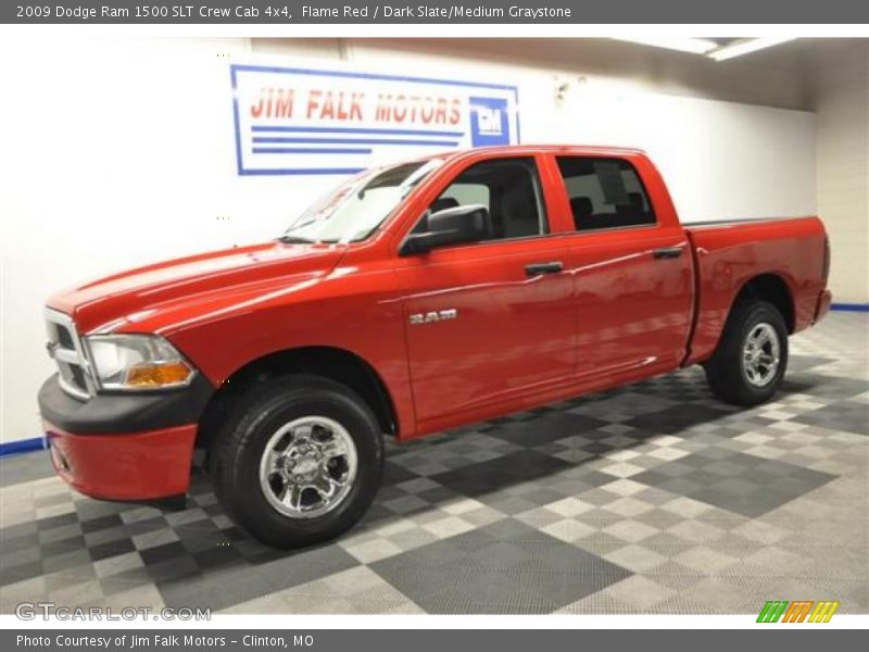 Flame Red / Dark Slate/Medium Graystone 2009 Dodge Ram 1500 SLT Crew Cab 4x4