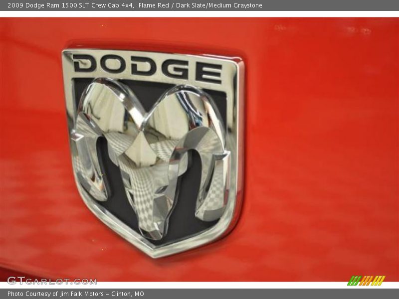 Flame Red / Dark Slate/Medium Graystone 2009 Dodge Ram 1500 SLT Crew Cab 4x4