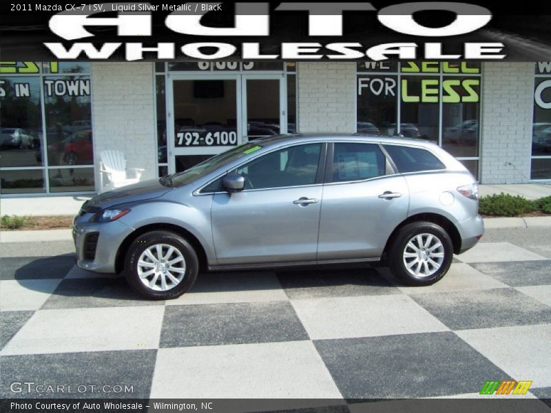 Liquid Silver Metallic / Black 2011 Mazda CX-7 i SV