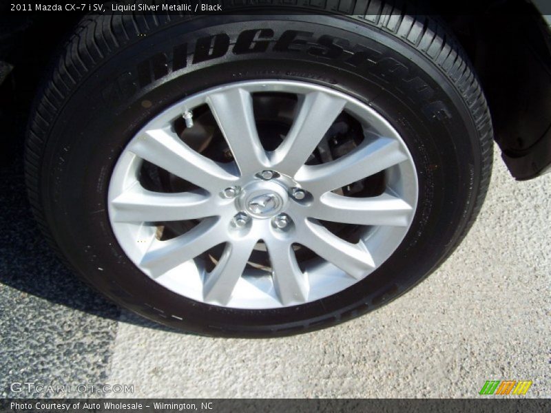 Liquid Silver Metallic / Black 2011 Mazda CX-7 i SV