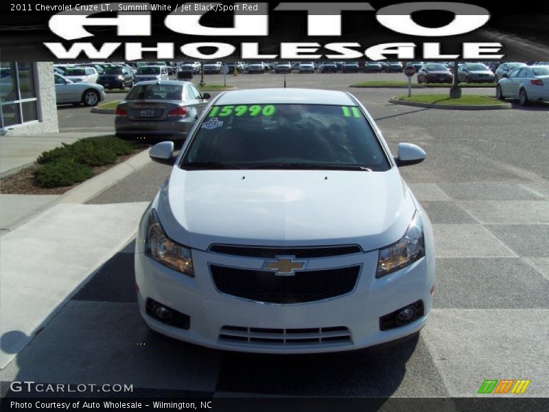 Summit White / Jet Black/Sport Red 2011 Chevrolet Cruze LT