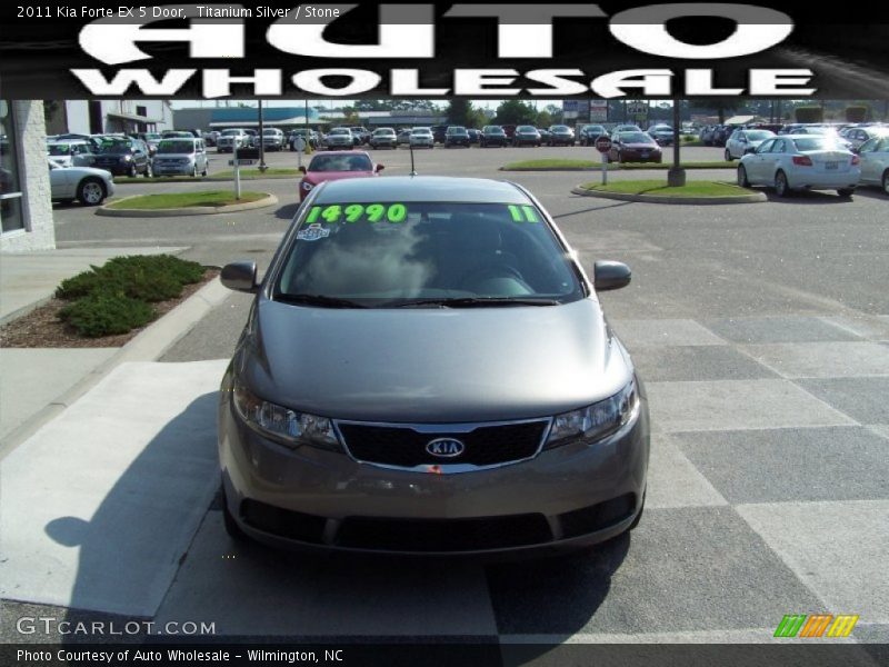 Titanium Silver / Stone 2011 Kia Forte EX 5 Door