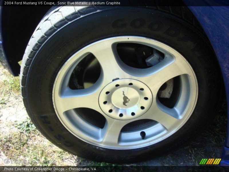 Sonic Blue Metallic / Medium Graphite 2004 Ford Mustang V6 Coupe